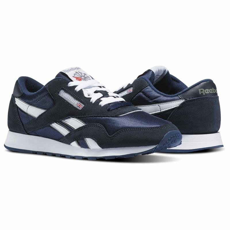 Reebok Classic Nylon Tenisky Panske - Námornícka Modrá/Platina NT6232ZF